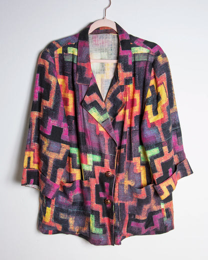 Blazer primaverile donna colorato | Giacca leggera oversize vintage