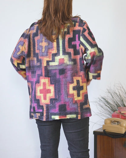 Blazer primaverile donna colorato | Giacca leggera oversize vintage