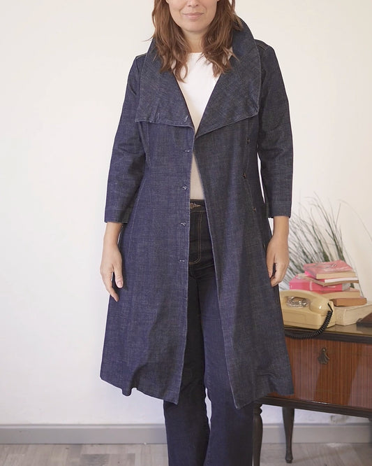 Cappottino denim donna robe-manteau Patty Shelabarger S