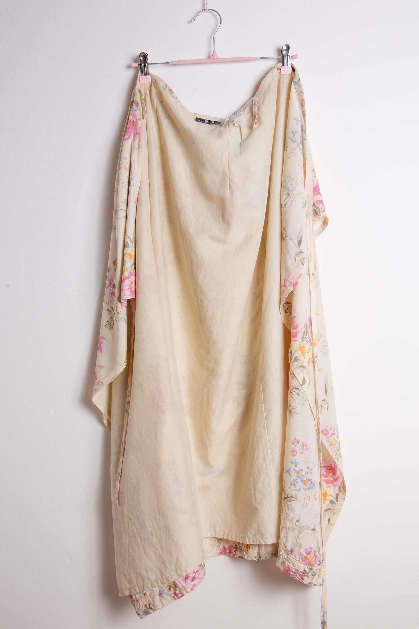 Gonna lunga vintage floreale – Cotone misto, fantasia rosa | Rivesty Vintage