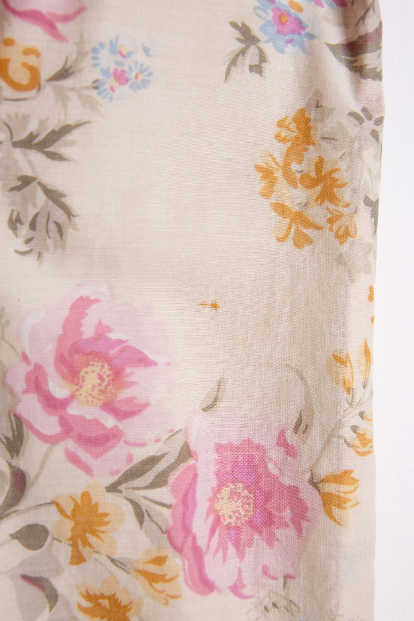 Gonna lunga vintage floreale – Cotone misto, fantasia rosa | Rivesty Vintage