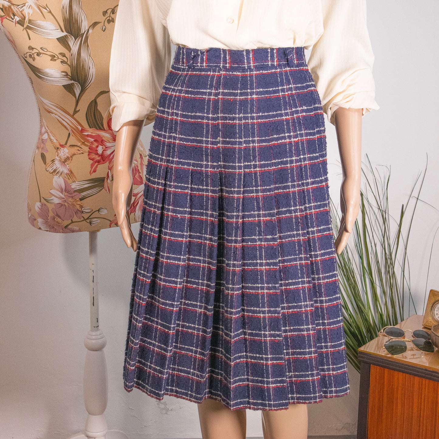 Gonna vintage plissettata tartan scozzese - Rivesty Vintage