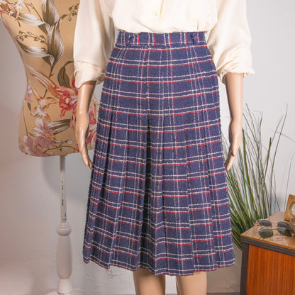 Gonna vintage plissettata tartan scozzese - Rivesty Vintage