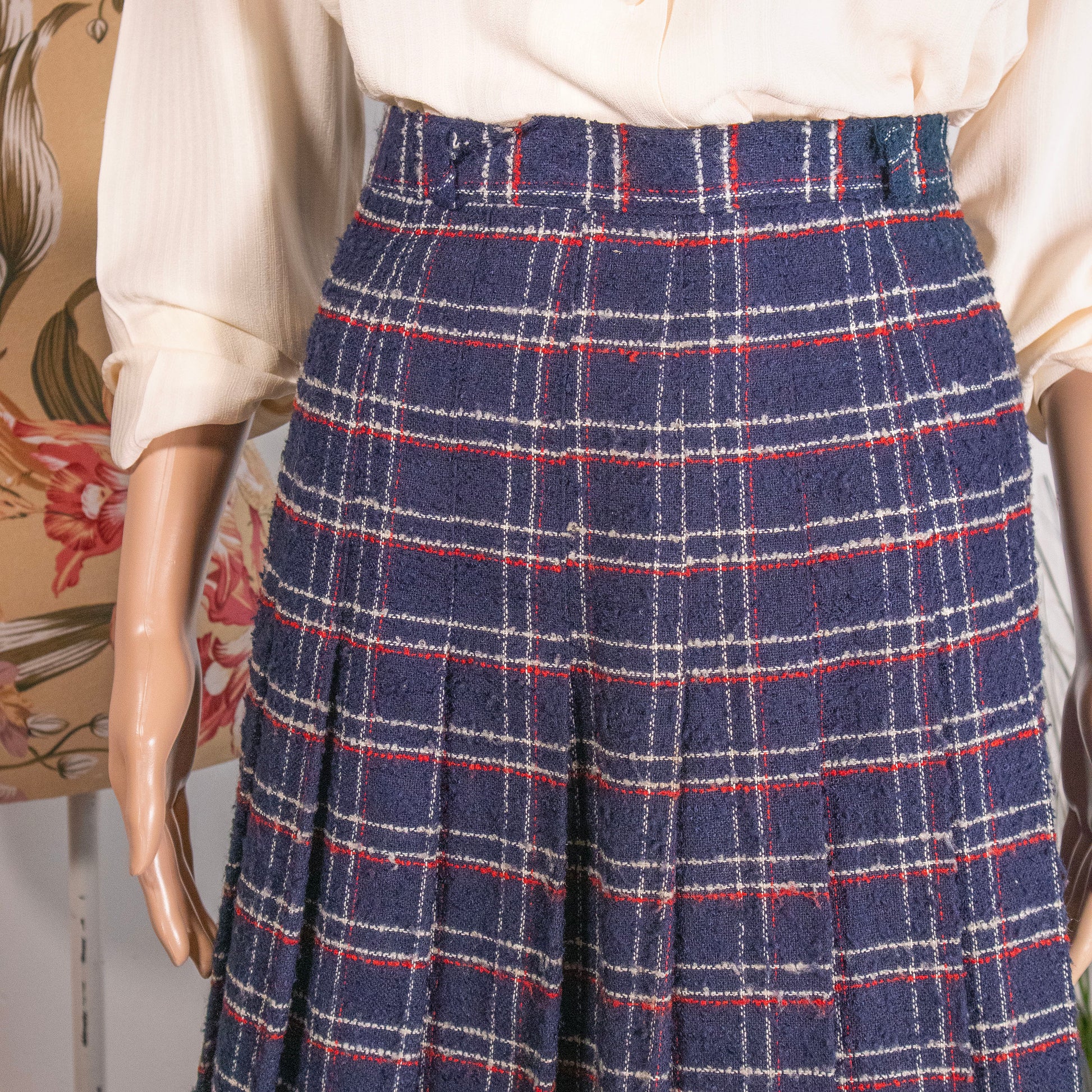 Gonna vintage plissettata tartan scozzese - Rivesty Vintage