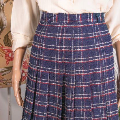 Gonna vintage plissettata tartan scozzese - Rivesty Vintage
