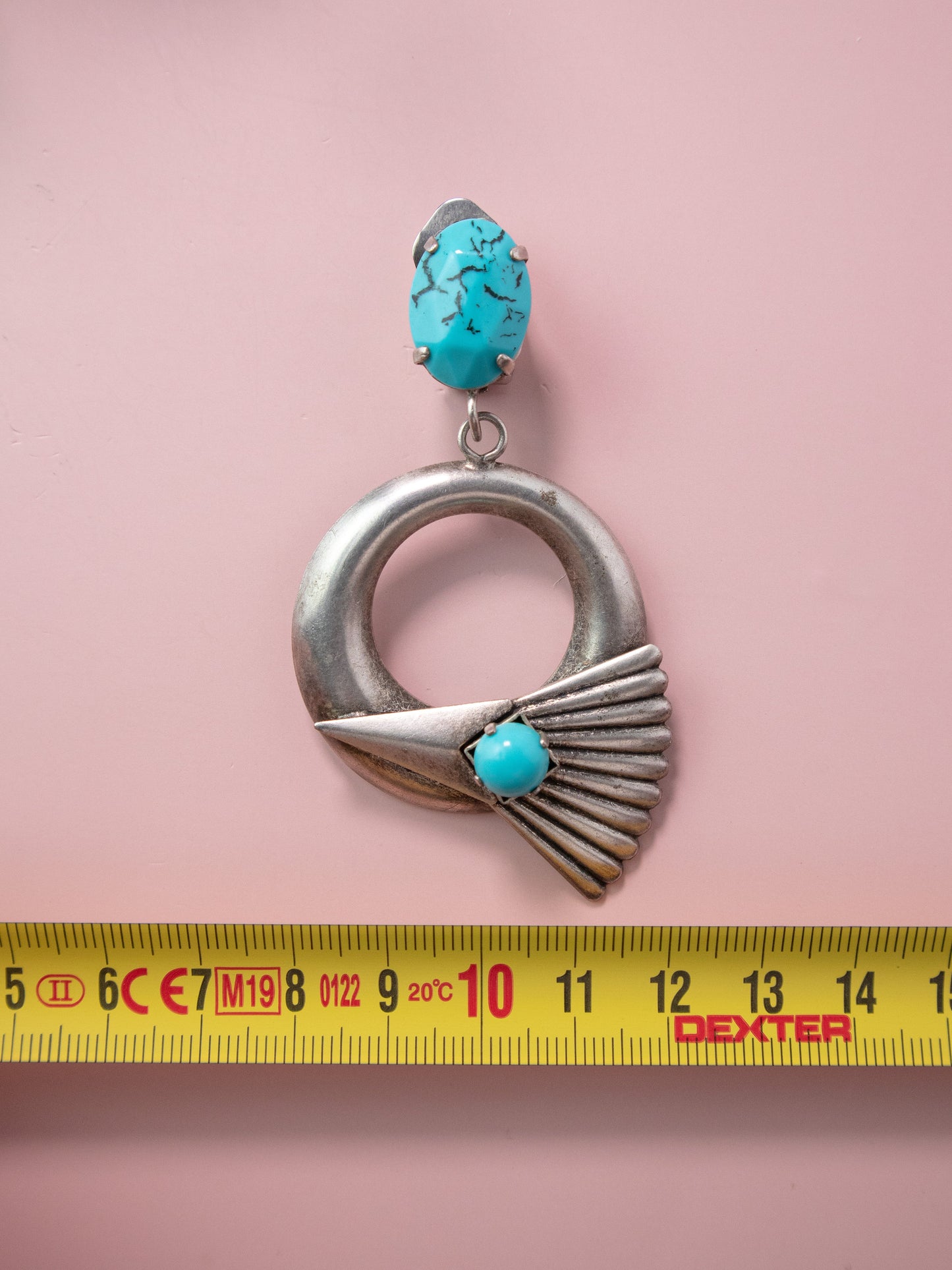 Orecchini pendenti Vintage Boho Retro simil pietra blu Rivesty Vintage