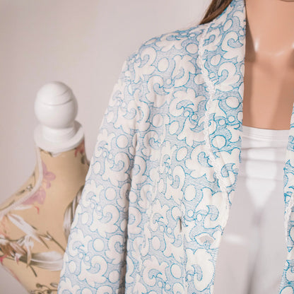 Vestaglia vintage damascata con ricami