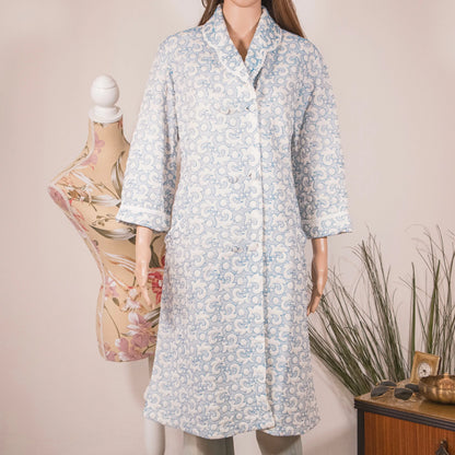 Vestaglia vintage damascata con ricami