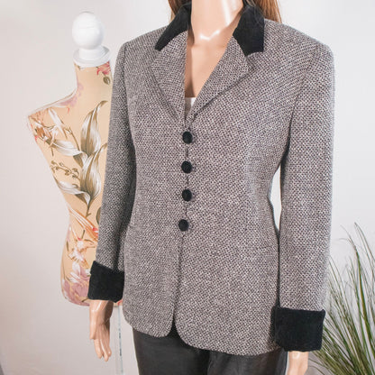 Blazer vintage MissTwidd bouclé e velluto - abbigliamento vintage Rivesty
