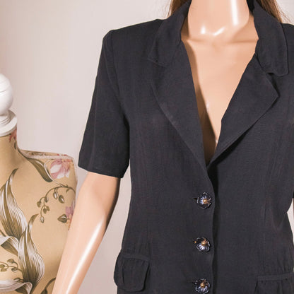 Blazer vintage nero - abbigliamento vintage Rivesty