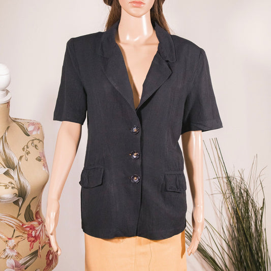 Blazer vintage nero - abbigliamento vintage Rivesty
