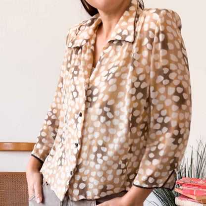 Camicetta vintage a pois - abbigliamento vintage Rivesty