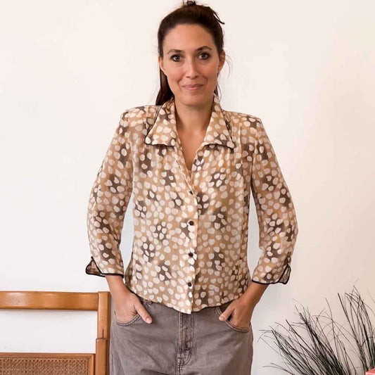 Camicetta vintage a pois - abbigliamento vintage Rivesty