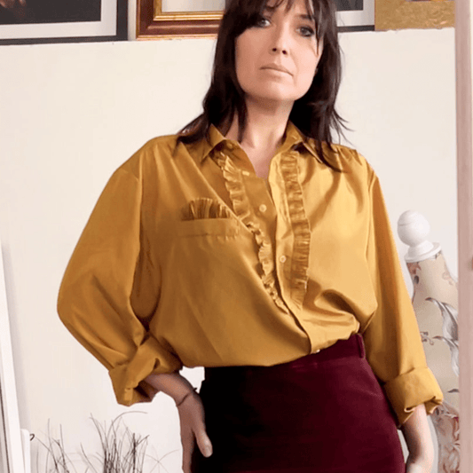 Camicia color senape vintage - abbigliamento vintage Rivesty