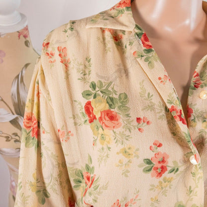 Camicia vintage a fiori - abbigliamento vintage Rivesty