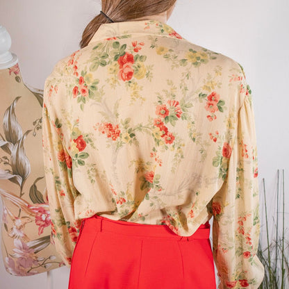 Camicia vintage a fiori - abbigliamento vintage Rivesty