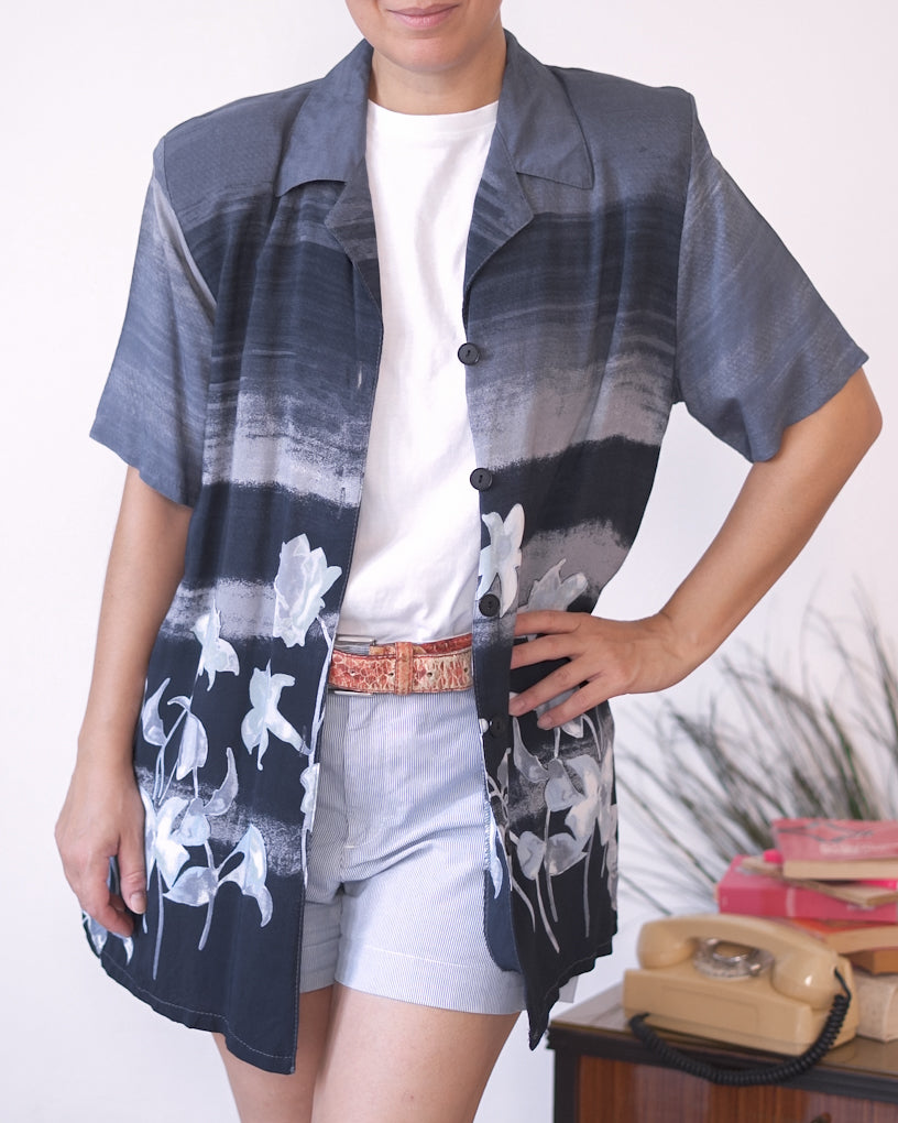 camicia vintage a fiori Oxyd-indossato