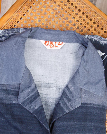 camicia vintage a fiori Oxyd etichetta