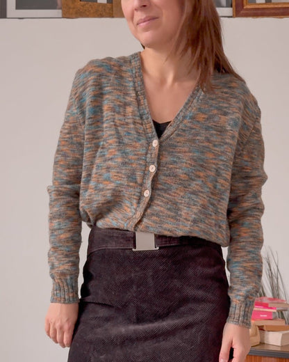 Cardigan vintage in lana mista dai colori simil Missoni - abbigliamento vintage Rivesty