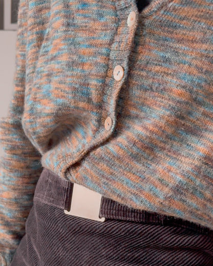 Cardigan vintage in lana mista dai colori simil Missoni - abbigliamento vintage Rivesty