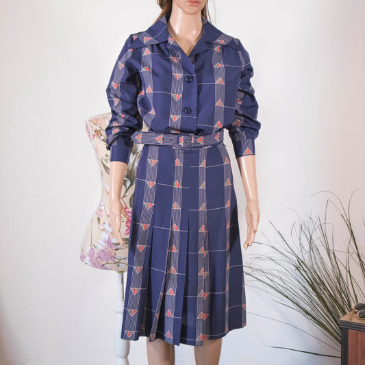 Completo camicia e gonna vintage anni ‘80 - abbigliamento vintage Rivesty