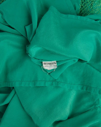 etichetta interna 100% pura seta camicia vintage