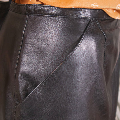 Gonna in pelle vintage - abbigliamento vintage Rivesty