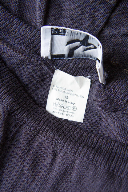 Gonna lunga blu trasparente in maglina – Taglia M | Rivesty Vintage - abbigliamento vintage Rivesty