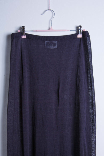 Gonna lunga blu trasparente in maglina – Taglia M | Rivesty Vintage - abbigliamento vintage Rivesty