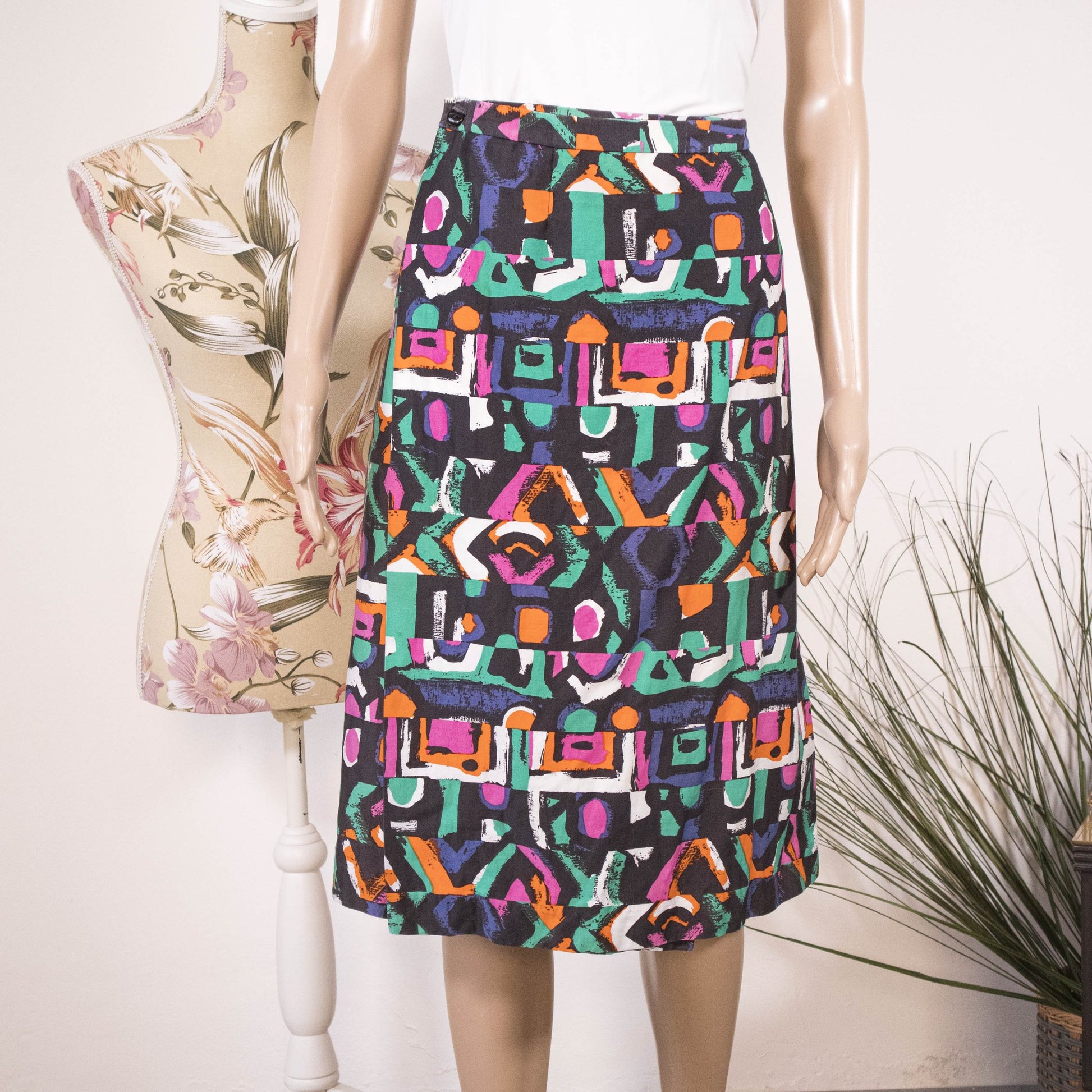 Gonna vintage anni ‘80 a portafoglio - abbigliamento vintage Rivesty