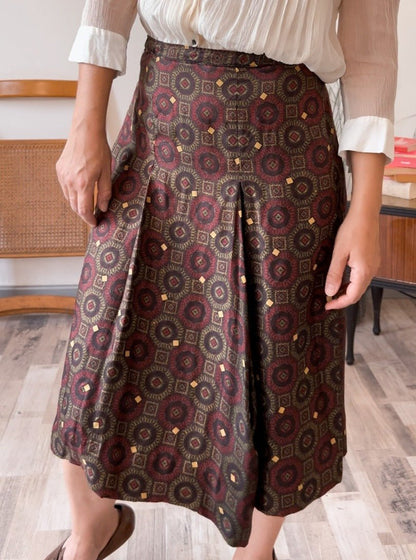 Gonna vintage seta mandala - abbigliamento vintage Rivesty