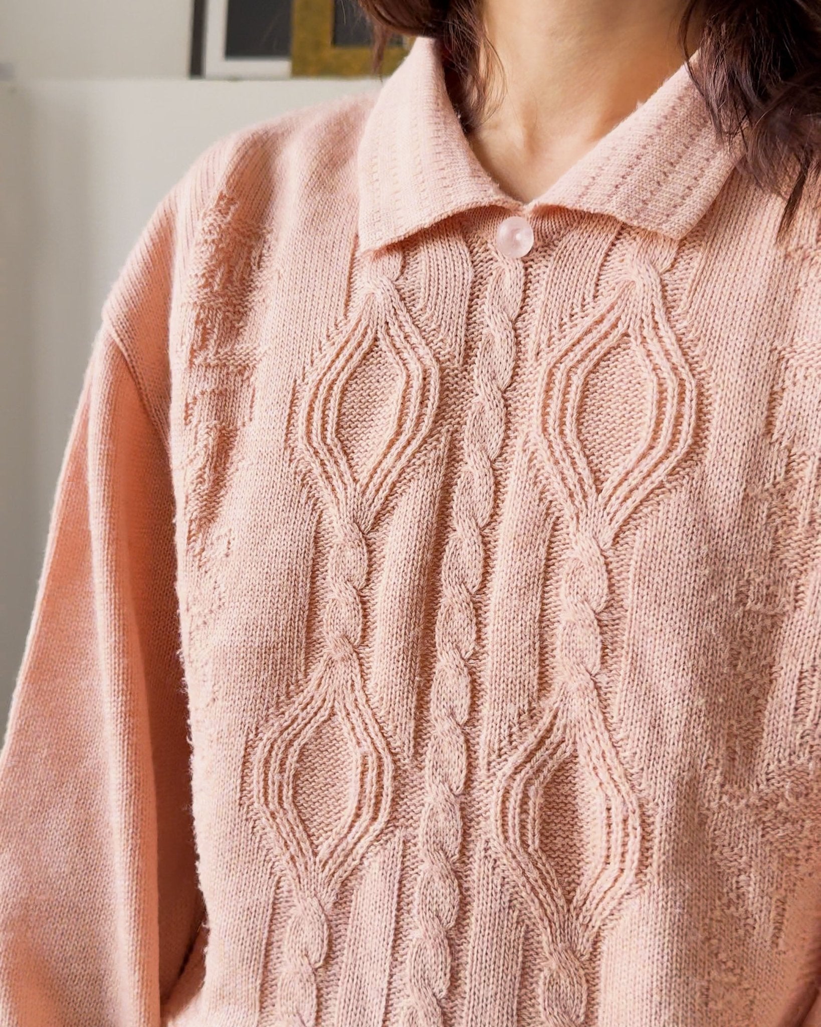 Maglia Vintage Rosa Salmone – Stile Retrò - abbigliamento vintage Rivesty
