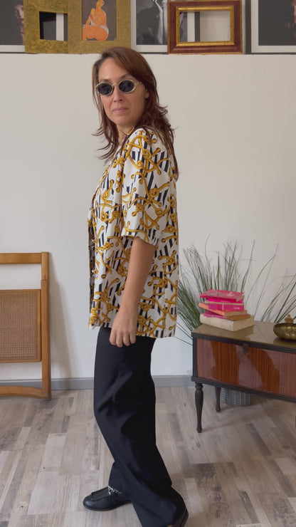 Blazer vintage fantasia nodo marinaio dorato - Rivesty Vintage