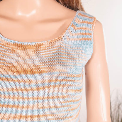 Top all'uncinetto in cotone crochet - abbigliamento vintage Rivesty