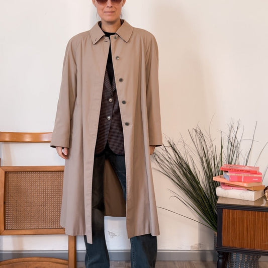 Trench da donna vintage color beige chiaro Ballarini - abbigliamento vintage Rivesty