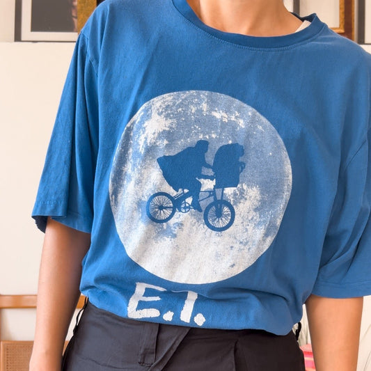 Tshirt ET Extra Terrestrial Moon Pull&Bear XL - abbigliamento vintage Rivesty