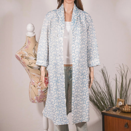 Vestaglia vintage damascata con ricami - abbigliamento vintage Rivesty