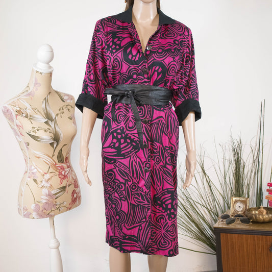 Vestito a casacca vintage anni ‘80 - abbigliamento vintage Rivesty